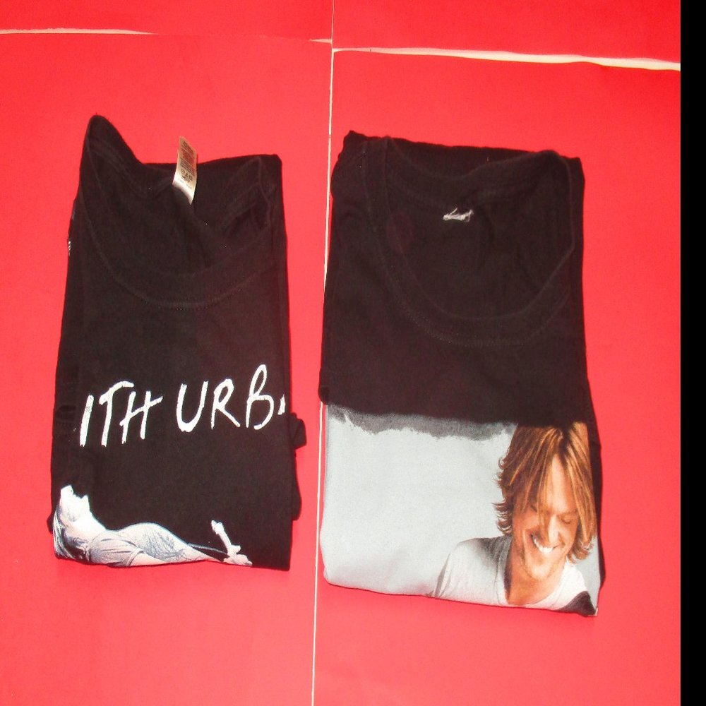 2 Keith Urban T-Shirt Mens Short Sleeve Get Closer 2011 World Tour Black Size XL